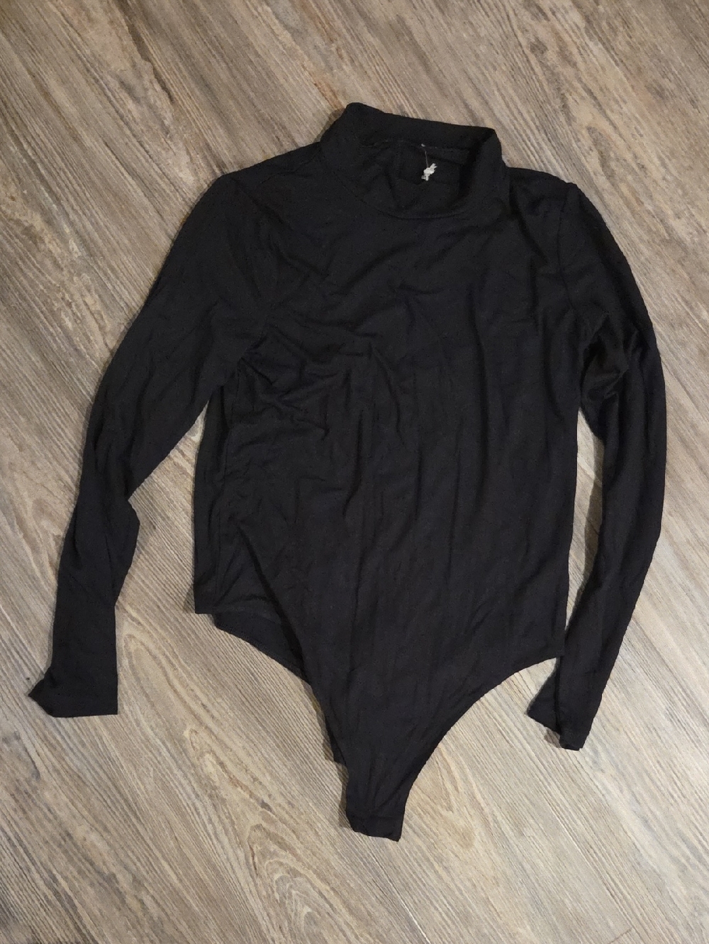 a new day Black Long Sleeve Mock Neck Bodysuit